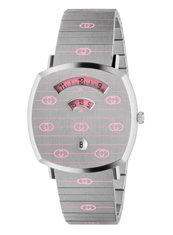 Gucci Watch Grip 38mm Silver Pink YA157438 - Watches & Crystals