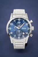 Hugo Boss Men's Watch Chronograph Aeroliner Blue HB1513183 - Watches & Crystals