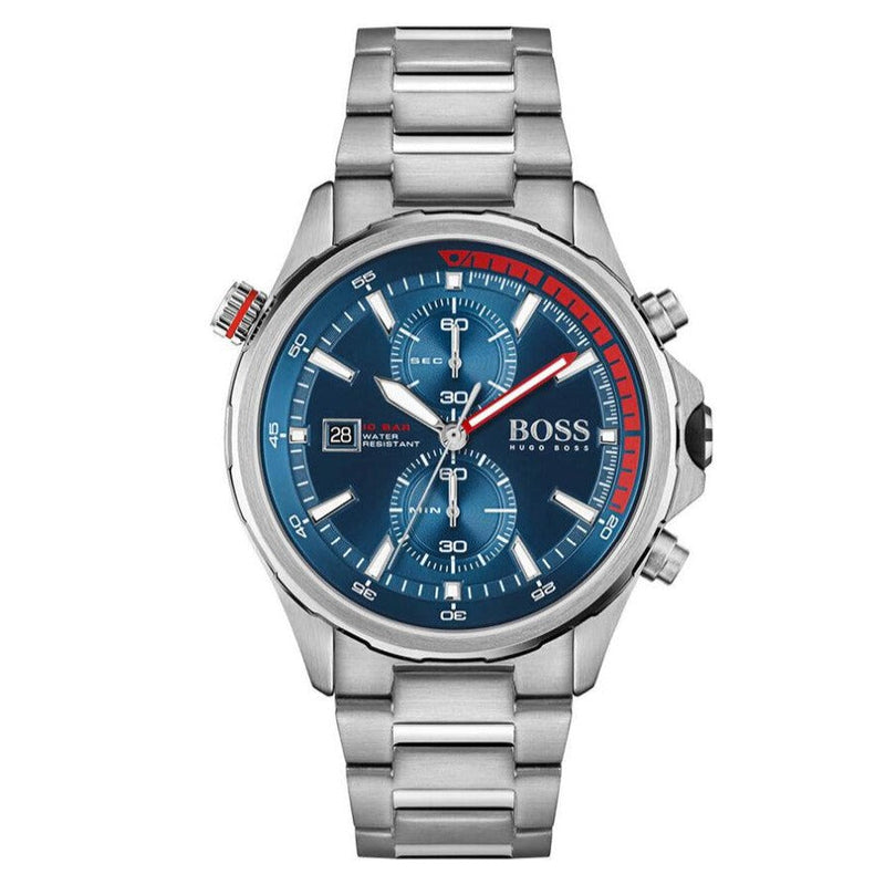 Hugo Boss Men's Watch Chronograph Globetrotter Blue HB1513823 - WatchPilot