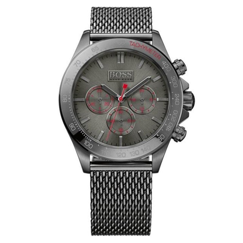 Hugo Boss Men's Watch Chronograph Ikon Grey Mesh HB1513443 - Watches & Crystals