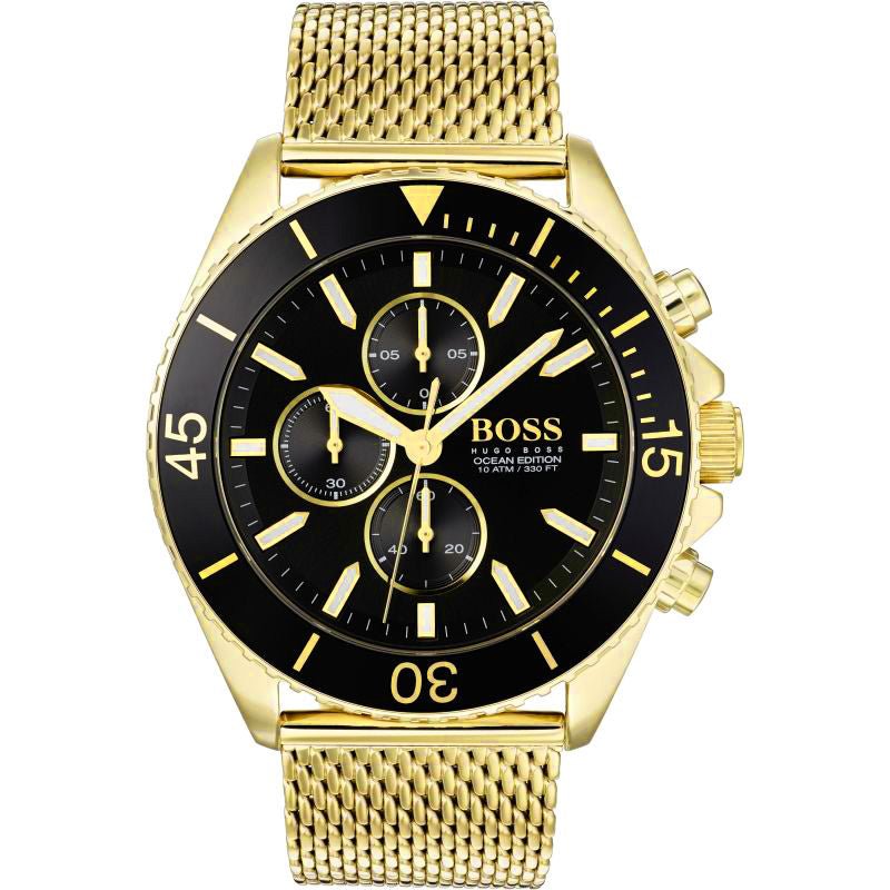 Hugo Boss Men's Watch Chronograph Ocean Edition Gold HB1513703 - WatchPilot