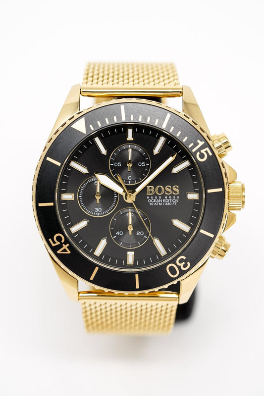 Hugo Boss Men's Watch Chronograph Ocean Edition Gold HB1513703 - WatchPilot