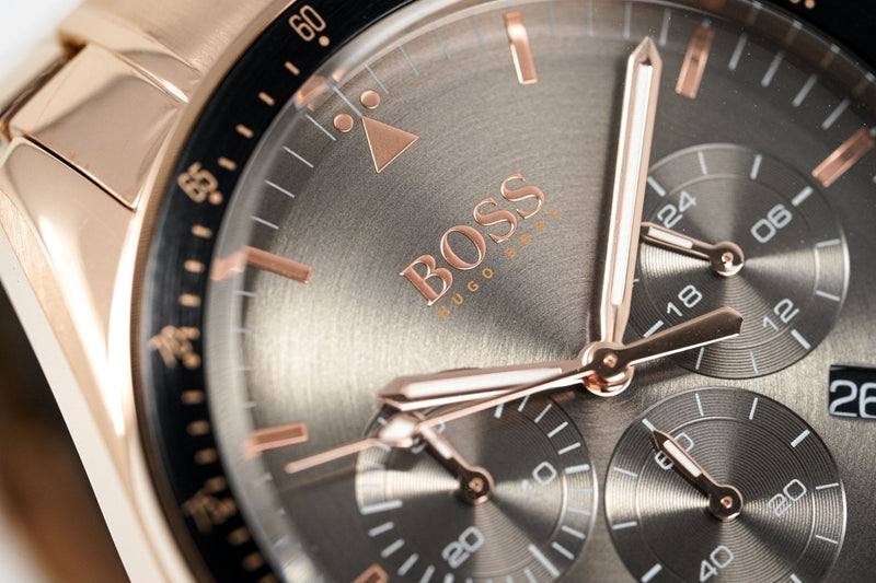 Hugo Boss Men's Watch Chronograph Trophy Rose Gold HB1513632 - Watches & Crystals