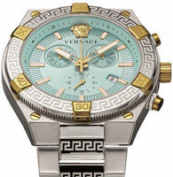 Versace Men's Watch Greca Sporty Chronograph 46mm Blue Turquoise VESO01223