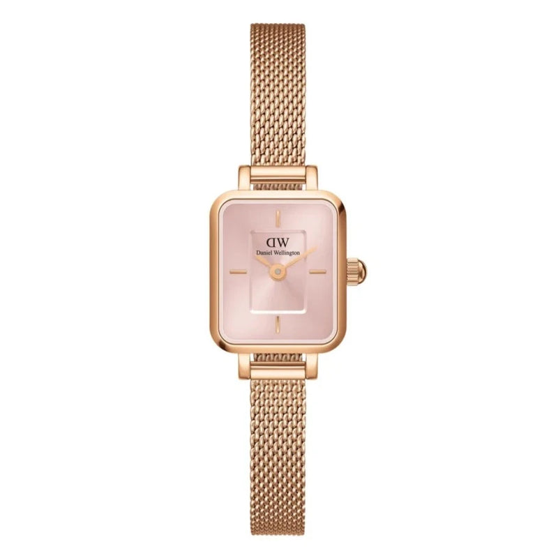 Daniel Wellington Quadro Mini Melrose Rose Gold Blush  Ladies Watch DW00100650