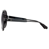 Kris Van Assche Sunglasses Black with Blue Mirror Lenses Category 3 - KVA78C5SUN - WatchPilot