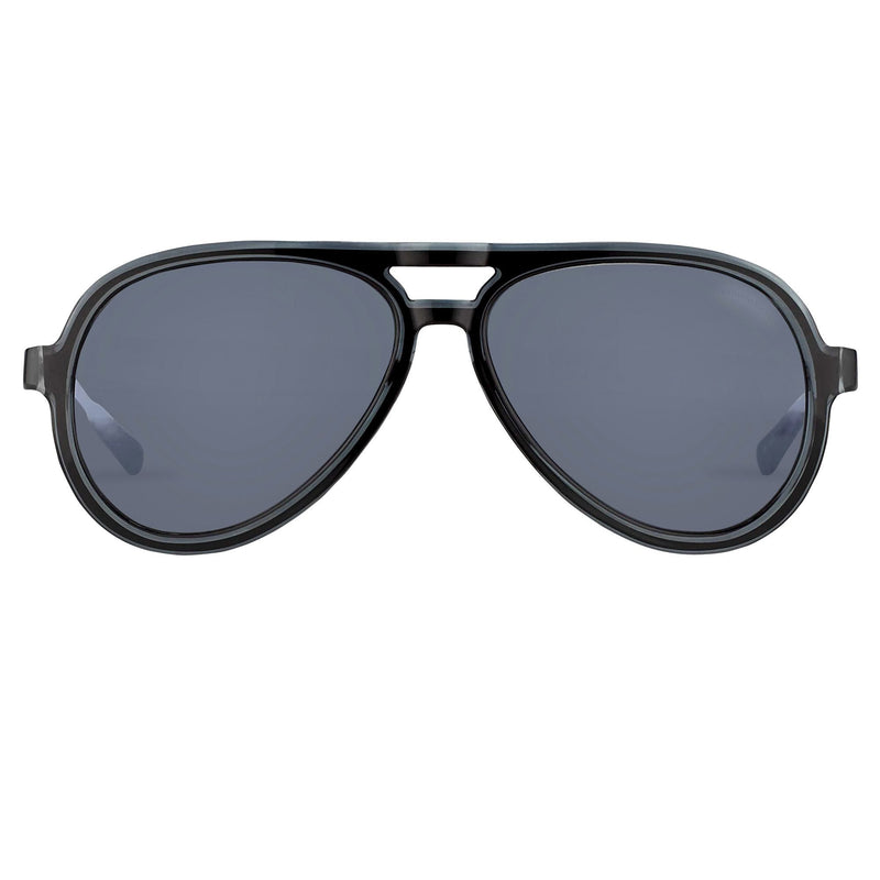 Kris Van Assche Sunglasses Black with Blue Mirror Lenses Category 3 - KVA78C5SUN - WatchPilot