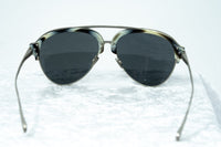 Kris Van Assche Sunglasses Brown Horn Brushed Silver and Blue Mirror Lenses Category 3 - KVA74C4SUN - WatchPilot