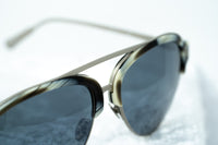 Kris Van Assche Sunglasses Brown Horn Brushed Silver and Blue Mirror Lenses Category 3 - KVA74C4SUN - WatchPilot