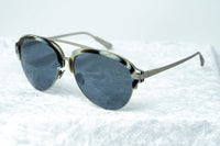 Kris Van Assche Sunglasses Brown Horn Brushed Silver and Blue Mirror Lenses Category 3 - KVA74C4SUN - WatchPilot