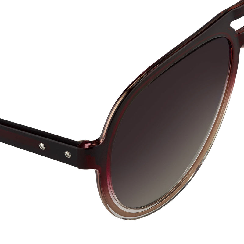 Kris Van Assche Sunglasses Burgundy Clear and Brown Graduated Lenses - KVA78C2SUN - WatchPilot