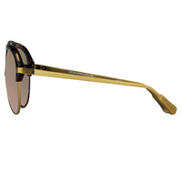 Kris Van Assche Sunglasses Classic Tortoiseshell Matte Bronze and Red Revo Lenses Category 3 - KVA74C5SUN - WatchPilot