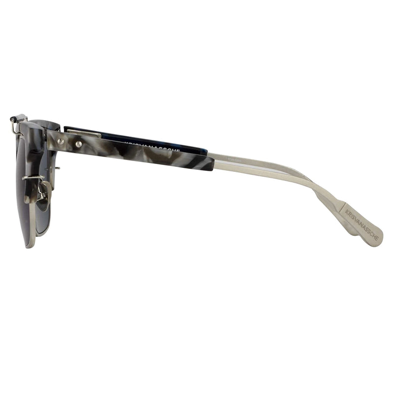 Kris Van Assche Sunglasses D-Frame Blue and Grey - WatchPilot