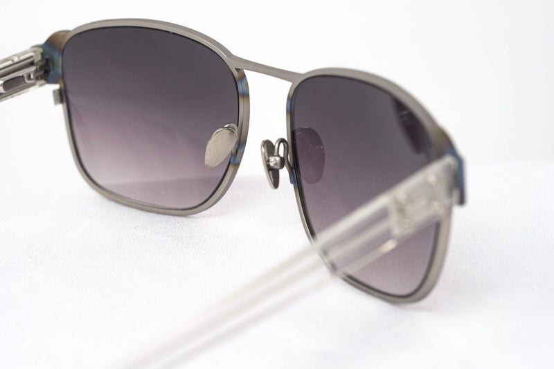 Kris Van Assche Sunglasses D-Frame Iridescent Silver and Purple - WatchPilot