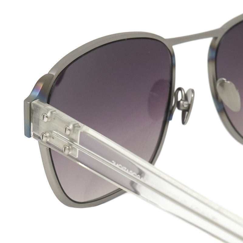 Kris Van Assche Sunglasses D-Frame Iridescent Silver and Purple - WatchPilot