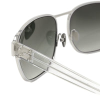 Kris Van Assche Sunglasses D-Frame Silver and Grey - WatchPilot