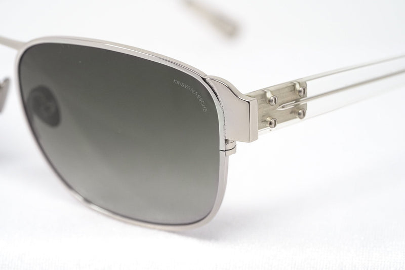 Kris Van Assche Sunglasses D-Frame Silver and Grey - WatchPilot