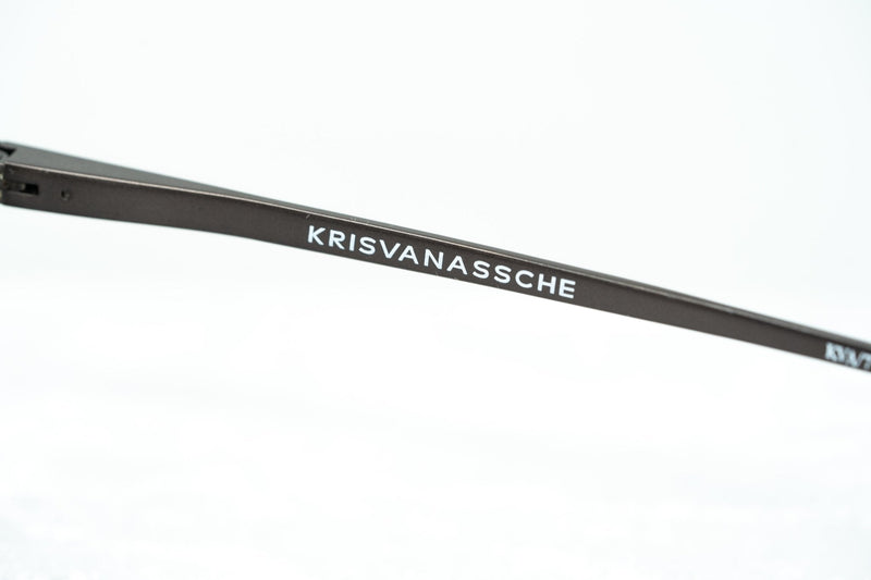 Kris Van Assche Sunglasses Khaki Matte Grey and Gold Mirror Lenses Category 3 - KVA74C6SUN - WatchPilot