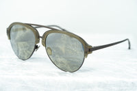 Kris Van Assche Sunglasses Khaki Matte Grey and Gold Mirror Lenses Category 3 - KVA74C6SUN - WatchPilot