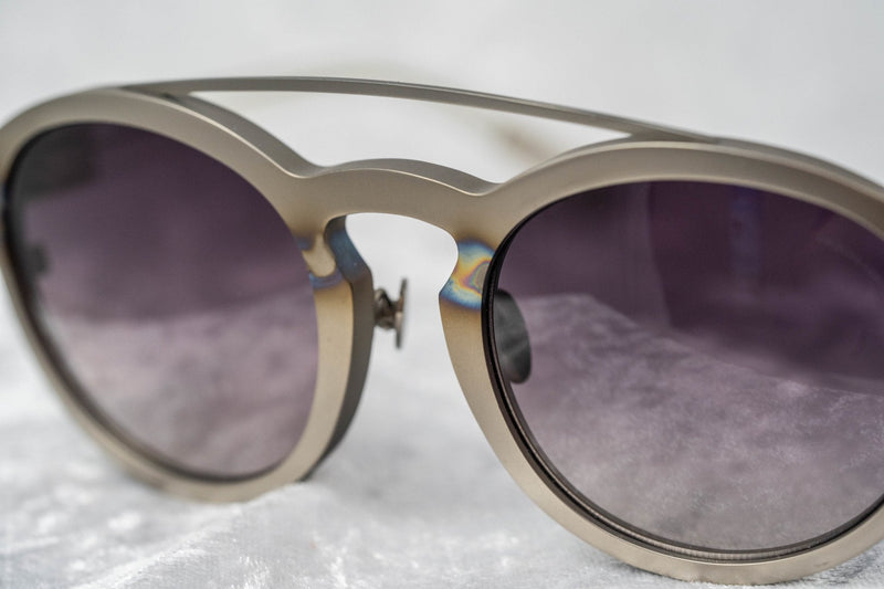 Kris Van Assche Sunglasses Oval Burnt Silver and Grey Graduated Lenses Category 3 - KVA4C5SUN - WatchPilot