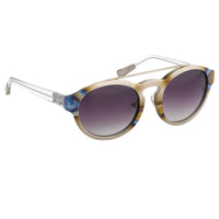 Kris Van Assche Sunglasses Oval Burnt Silver and Grey Graduated Lenses Category 3 - KVA4C5SUN - WatchPilot