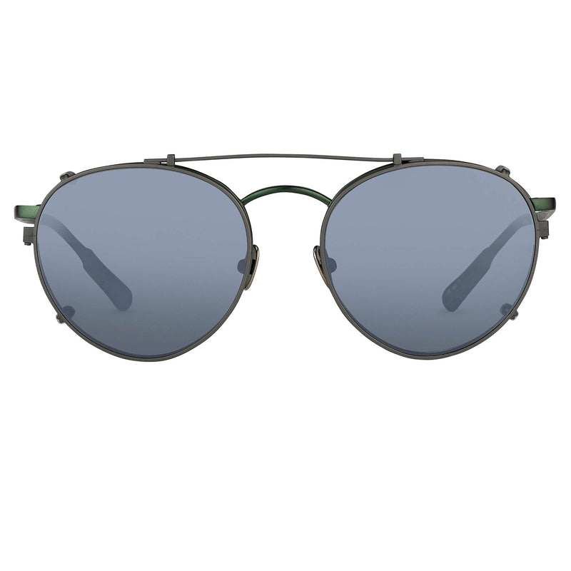 Kris Van Assche Sunglasses Oval Green and Gunmetal Grey - WatchPilot