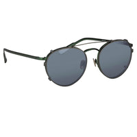 Kris Van Assche Sunglasses Oval Green and Gunmetal Grey - WatchPilot