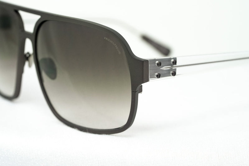 Kris Van Assche Sunglasses Rectangular Brown and Grey - WatchPilot