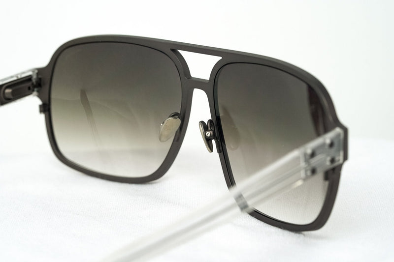 Kris Van Assche Sunglasses Rectangular Brown and Grey - WatchPilot