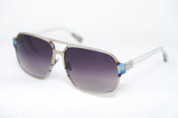 Kris Van Assche Sunglasses Rectangular Purple and Metalic SIlver - WatchPilot