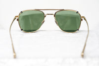 Kris Van Assche Sunglasses Rectangular Titanium Unixes Light Gold Bronze Clip-On with Green Lenses - KVA92C3SUN - WatchPilot