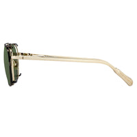 Kris Van Assche Sunglasses Rectangular Titanium Unixes Light Gold Bronze Clip-On with Green Lenses - KVA92C3SUN - WatchPilot