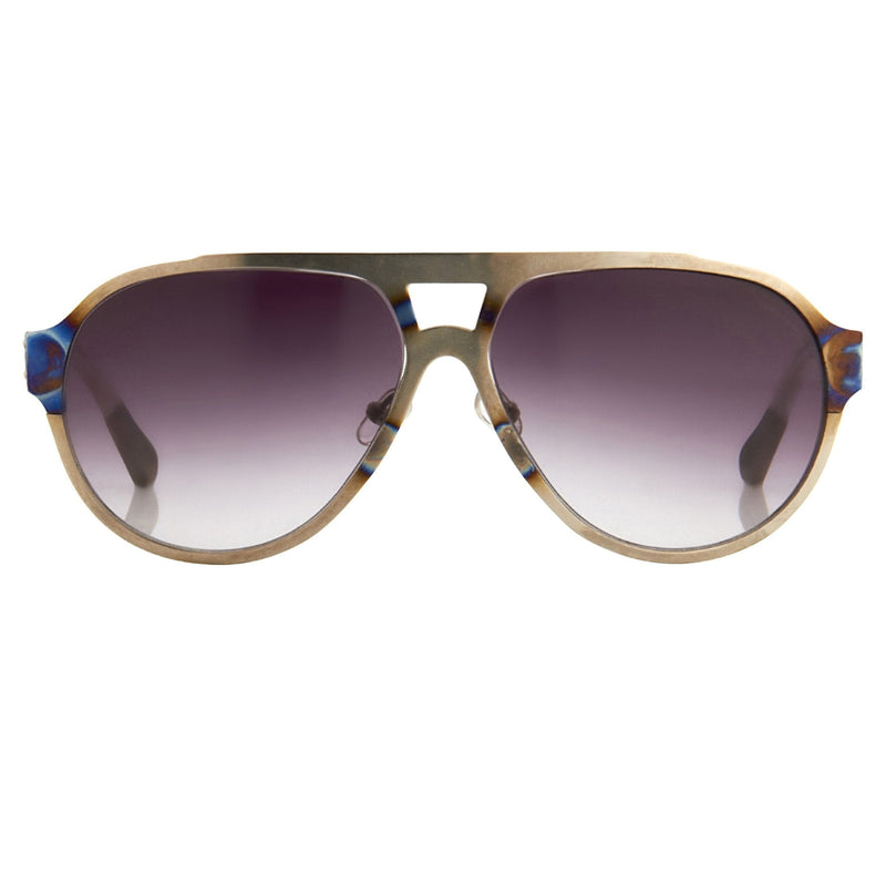 Kris Van Assche Sunglasses Titanium Unisex Purple Grey Graduated Lenses Category 3 - KVA1C5SUN - WatchPilot