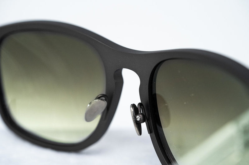 Kris Van Assche Sunglasses Titanium Unixes D-Frame Matte Dark Brown and Green Graduated Lenses - KVA3C3SUN - WatchPilot