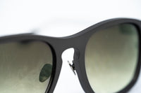 Kris Van Assche Sunglasses Titanium Unixes D-Frame Matte Dark Brown and Green Graduated Lenses - KVA3C3SUN - WatchPilot