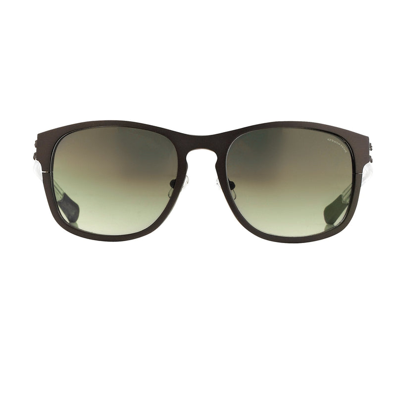 Kris Van Assche Sunglasses Titanium Unixes D-Frame Matte Dark Brown and Green Graduated Lenses - KVA3C3SUN - WatchPilot