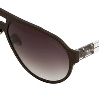 Kris Van Assche Sunglasses Unisex Matte Black Titanium and Grey Graduated Lenses Category 2 - KVA1C3SUN - WatchPilot