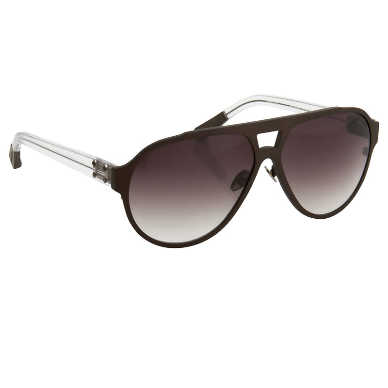 Kris Van Assche Sunglasses Unisex Matte Black Titanium and Grey Graduated Lenses Category 2 - KVA1C3SUN - WatchPilot