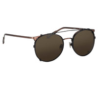 Kris Van Assche Sunglasses Unisex Oval Brushed Bronze Black Clip-On and Grey Lenses Category 3 - KVA69C1SUN - WatchPilot