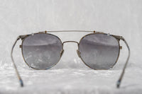 Kris Van Assche Sunglasses Unisex Oval Burnt Silver and Clip-on Grey Graduated Lenses Category 2 - KVA69C2SUN - WatchPilot