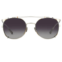 Kris Van Assche Sunglasses Unisex Oval Burnt Silver and Clip-on Grey Graduated Lenses Category 2 - KVA69C2SUN - WatchPilot