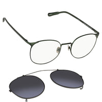 Kris Van Assche Sunglasses Unisex Oval Green and Flash Mirror Clip-On Lenses Category 3 - KVA69C6SUN - WatchPilot