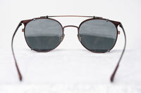 Kris Van Assche Sunglasses Unisex Oval Matte Burgundy Bronze Clip-On and Grey Lenses Category 3 - KVA69C5SUN - WatchPilot