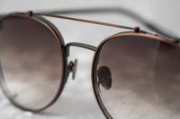 Kris Van Assche Sunglasses Unisex Oval Matte Grey Bronze Clip-On with Grey Graduated Lenses Category 2 - KVA69C3SUN - WatchPilot