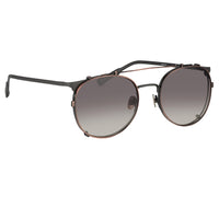 Kris Van Assche Sunglasses Unisex Oval Matte Grey Bronze Clip-On with Grey Graduated Lenses Category 2 - KVA69C3SUN - WatchPilot