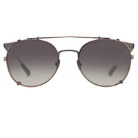 Kris Van Assche Sunglasses Unisex Oval Matte Grey Bronze Clip-On with Grey Graduated Lenses Category 2 - KVA69C3SUN - WatchPilot