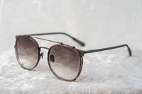 Kris Van Assche Sunglasses Unisex Oval Matte Grey Bronze Clip-On with Grey Graduated Lenses Category 2 - KVA69C3SUN - WatchPilot