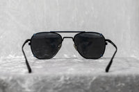 Kris Van Assche Sunglasses Unisex Rectangular Titanium Matte Black Blue Clip-On with Blue Lenses - KVA92C4SUN - WatchPilot