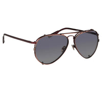 Kris Van Assche Sunglasses Unisex Red and Bronze with Green Clip-On Lenses Category 3 - KVA81C5SUN - WatchPilot