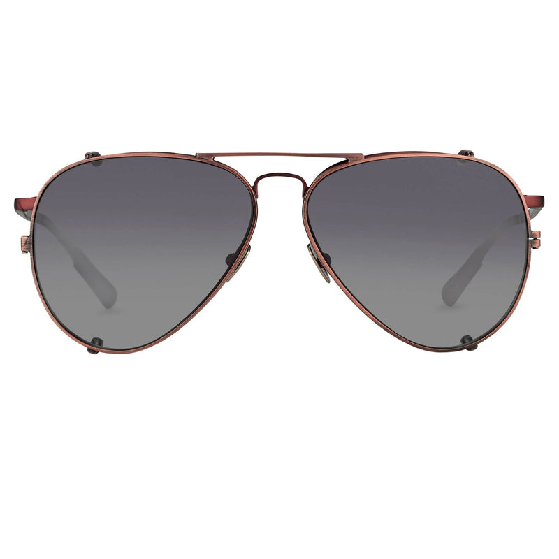 Kris Van Assche Sunglasses Unisex Red and Bronze with Green Clip-On Lenses Category 3 - KVA81C5SUN - WatchPilot